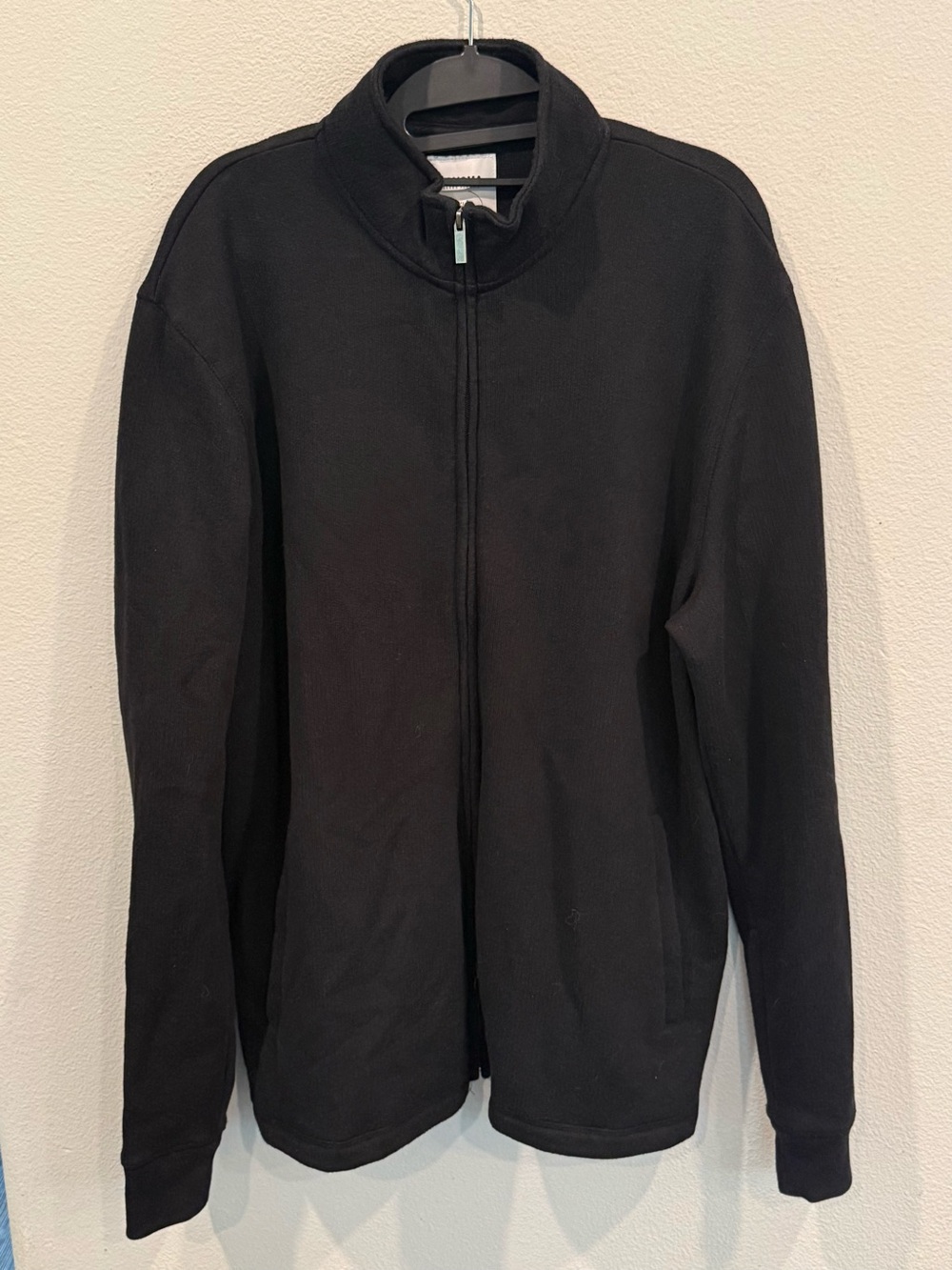 Sonoma Black Sweater Full Zip Long Sleeve Jacket Men’s XL Fleece Lined